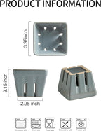 Gomakren Ceramic Berry Basket Set of 2, Square Fruit Bowls with Holes, Fruit Basket Containers for Kitchen, Cute Strawberry Basket for Berries, Grape, Cherry, Slate Blue