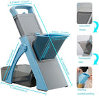 Upgrade Safe Mandoline Slicer for Kitchen, Adjustable Vegetable Chopper, Potato Slicer, French Fry Cutter, Mandoline Slicer for Kitchen (blue)