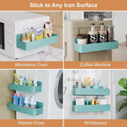 Magnetic Spice Rack for Refrigerator, Kitchen Organizer and Storage Shelf, Blue(2 Pack)