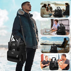 Weitars Lunch Box for Men Women Dual Compartment Lunch Box Heavy Duty Large Insulated Tactical Lunch Bag Durable Cooler Bag With Shoulder Strap for Adults Work Picnic Road Trip