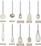 COOK WITH COLOR Silicone Cooking Utensils, Kitchen Utensil Set, Easy to Clean Silicone Kitchen Utensils, Cooking Utensils for Nonstick Cookware, Kitchen Gadgets Set, 10 Pieces, Brown