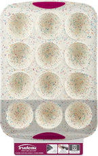 Trudeau Structure White Confetti Reinforced Silicone 12 Cup Dome Cake Pan/Mold (05118652)