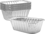 Chef-Grade Extra Thick 6 x 3.75in 1Lb Foil Loaf Pans 10 Pk. Best Disposable Bakeable Aluminum Tin Pan for Baking Bread, Small Meatloaf or Lemon Bundt Cake for Holiday Gifts, Bake Sales or Fundraisers.