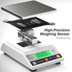 Precision Scale 10kgx0.1g,Accurate Electronic Balance,Industrial Counting Scale for Laboratory,Jewelry Store,Kitchen(10kg, 0.1g)