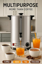 100 Cups Coffee Urn, Commercial Coffee Maker, Dual Wall Stainless Steel Coffee Urn Large Coffee Dispenser Insulated For Catering Business Wedding Party