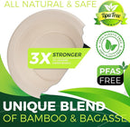 Paper Bowls 16 oz [150-Pack], Heavy Duty Disposable Bowls Perfect for Hot Soup and Milk Cereals, 100% Compostable and Eco-Friendly Made from Bagasse