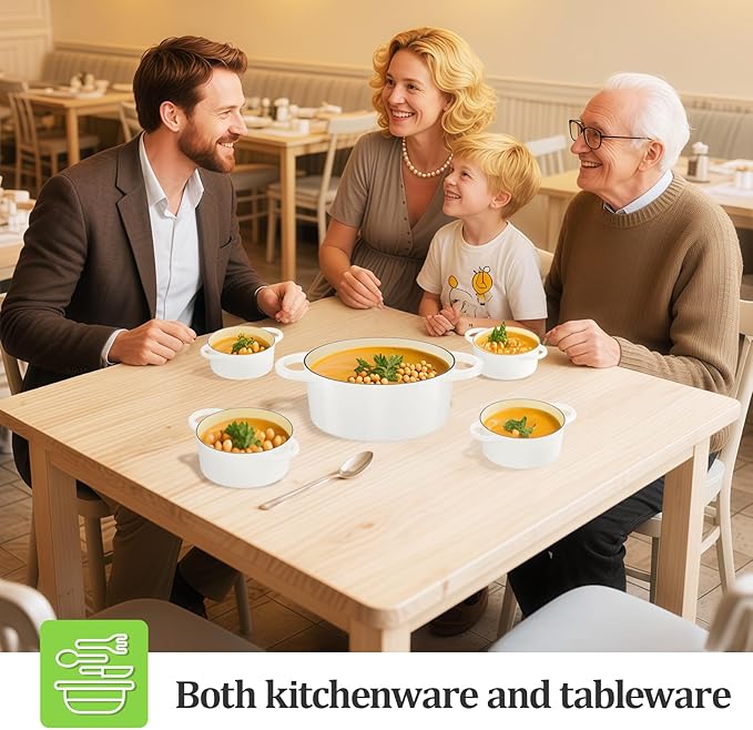 YUTANN Mini Dutch Oven 13oz Enamel Cast Iron Casserole for Single Portions, Oven Safe & PFAS-Free, Ideal for Small Bakes, Eggs & Snacks