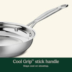 Cuisinart 10-Inch Open Skillet, Chef's Classic Stainless Steel Cookware Collection, 722-24