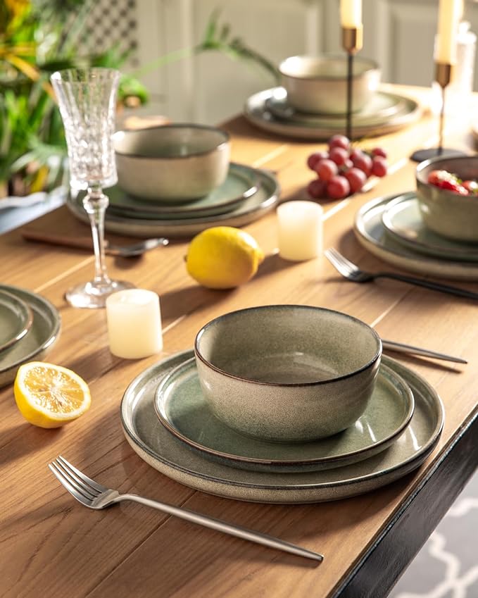 AmorArc Cereal Bowls Set of 6 for Kitchen, 26oz Stoneware Soup Bowls Set for Cereal Soup, Modern Kitchen Bowls for Meal, Dishwasher &Microwave Safe, Reactive Glaze