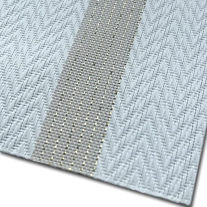 PIGCHCY Placemats Set of 8, Luxurious Elegant Placemats Non-Slip Washable Durable Table Mats for Home/Dining Room Decoration (White)