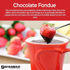 Swissmar 4-Piece Sweetheart Chocolate Fondue Mug Set – Mini Fondue Set for Keeping Chocolate, Caramel, Cheese, & More Warm – Ideal Gift for Weddings & Desserts