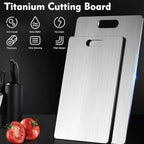 Titanium Cutting Board - 2 pack Titanium Cutting Boards for Kitchen,Double Sided Titanium Cutting Mat（9.25 * 12.99in）