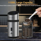 SIMPLETASTE Gravity Electric Pepper Mill and Salt Grinder Set Rechargeable with LED Light, Stainless Steel Body, Adjustable Coarseness for Pepper and Salt, gift to Men/Women