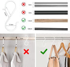 20PCS S Hooks for Hanging,3.5 Inch Heavy Duty Closet Hooks with Safety Buckle,Closet Hooks Hanging for Plants,Clothes,Kitchen Utensil,String Lights,Handbags,Belt, Hat, Cup, Tie (White)