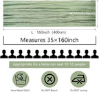 12 Pcs Sage Green Cheesecloth Table Runner 13ft Boho Gauze Cheesecloth Table Runner 160 inch Long for Christmas Wedding Bridal Baby Shower Birthday Table Decorations