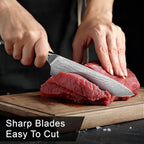 Damascus Chef Knife, Professional Japanese Chef Knife 8 Inch, Kitchen Knife with VG-10 Steel Core and Full Tang G10 Handle, Gift Box