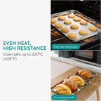 Navaris Baking Pan Breading Trays - Stainless Steel Baking Sheet Chicken Bacon Grilling Pan for Oven Cooking - Oven Grill Pan Cookie Tray - Set of 3 15.7/12.2/10.2" (40/31/26cm)