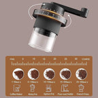 Portable Manual Coffee Grinder with 35 Adjustable Settings,Hand Coffee Bean Mill with 30g Capacity & Crank for Espresso, Pour Over, French Press, Travel (Black)