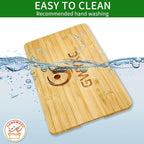 Bamboo Cutting Board Compatible for Panasonic NB-G110P FlashXpress Toaster Oven, with Non-Slip Silicone Feet& Built-in Handle, Space-Saving Design for Toaster Oven Accessories