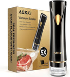 Vacuum Sealer Machine for Food Storage: Compact Food Sealer Saver 5X Fresh Longer, Handheld Detachable Water Tank, 10 PCS Vacuum Seal Bags for Kitchen Fridge Travel Seal Meal Mothers Day Gift For Wife