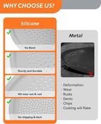 LYNG Pizza Pan 16 Inch, 2 Pack Silicone Nonstick Pizza Tray For Oven, Pizza Pan With Holes Dishwasher Safe, Suitable For Home Kitchen Dark Baking