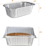 Disposable Mini Loaf Pans with Lids Bakeware Set,1lb, 30 Pack, 6x3.7 Aluminum Foil Bread Pans for Homemade bread, Small Cake Tins, Perfect for Baking Banana Bread, Chease Cake Brownies, etc.