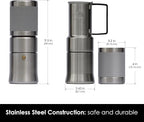 nCamp - Café, Portable Coffee Maker, Portable Espresso Machine, Compact Camping Coffee Maker, Stainless Steel Travel Coffee Maker with Camping Coffee Cup, Reusable, 12 oz