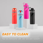 Gatorade 'Overtime' 22oz Stainless Steel Water Bottle, Twist Cap, Grey