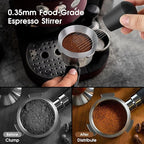 54mm Espresso Accessories Kit, Coffee Distributor and Tamper Leveler, WDT Tool and Dosing Funnel Set Fits 54 mm Espresso Machines and Portafilters