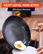 Nuwave Lux 13-Piece Premium Cookware Collection, Healthy G10 Duralon Blue Ceramic Nonstick, Ultra Durable, PFAS-Free, Lightweight & Works on All Cooktops