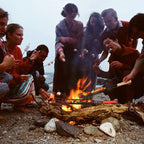 Kabob Grilling Set - 6 Non-Stick Grill Baskets & 6 Stainless Steel Skewers - Long Handle, 15.5 Inch, Steel