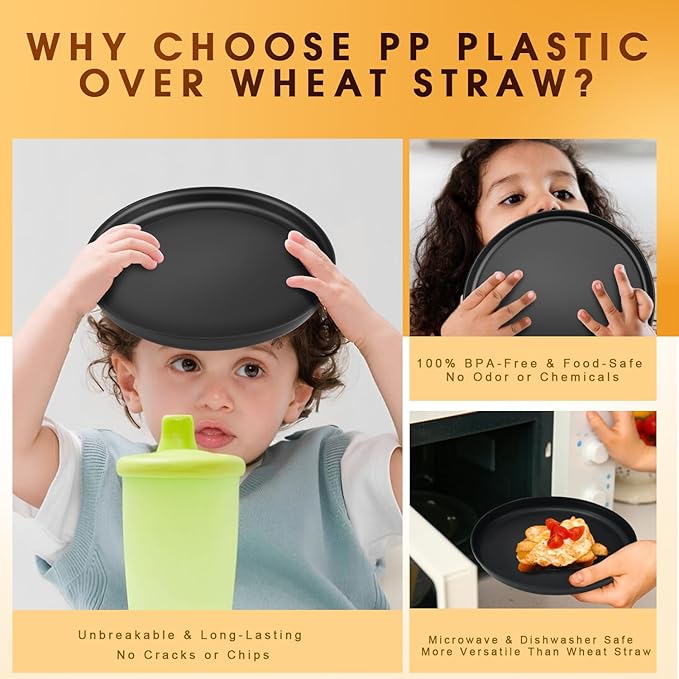 Tropical Plastic Dinnerware Set – 40-Piece Colorful Unbreakable Plates & Bowls for 8 with Cups, Forks, Knives, Spoons – Reusable Kids Dishes for Party, Camping, Picnic, Daily Use