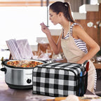 BAGSPRITE Slow Cooker Cover Compatible with Crock Pot and Hamilton Beach 6 7 8 Quart Slow Cooker, Oval Dust Cover, Appliance Covers