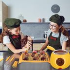 Umigy Electric Melting Chocolate Pot Gift Set Mini Fondue Fountain Pot Kit Chocolate Melting with DIY Mold and Accessories for Candy Christmas Milk Cheese Candy Home(Yellow)