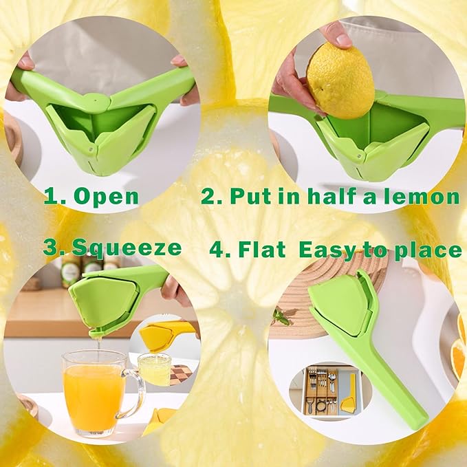Lemon Squeezer, Effective at Squeezing Out Juice, Easy-to-Use, Very Sturdy, Lemon Juicer, Lime Squeezer, Citrus Juicers, Lemon Juicer Squeezer to Squeeze Lemons, Lime, Citrus, Orange(Yellow)