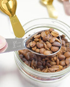 Coffee Scoop 30ml 2PCS, 2 Tablespoon Measuring Spoons, Ergonomics Design Coffee Scooper Stainless Steel Manufacture，Coffee Scoop for Ground Coffee Protein Powder Sugar Cereal (Gold, 2 tbsp-30ml)