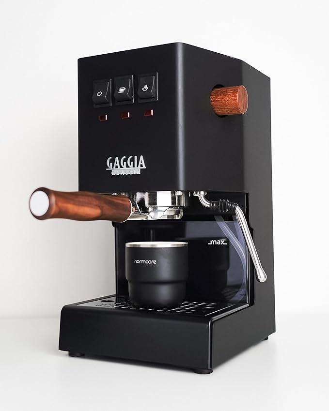 Normcore 58mm Slim Naked Portafilter with 18g Precision High Extraction Basket Fits Gaggia Classic Pro, Gaggia Carezza, Gaggia Cubika Plus Espresso Machines, Upgraded American Walnut Handle