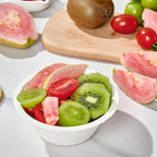 ECOLipak 300 Pack Compostable Paper Bowls, 8 oz Heavy-Duty Disposable Biodegradable Soup Bowls Made of Natural Bagasse, Suitable for Salad, Dessert, Milk, Cereals