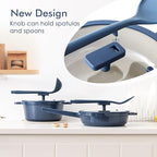 SENSARTE Ceramic Cookware Set Non-toxic 14 Pcs, Nonstick Pots and Pans Set, Dishwasher Safe Induction Cookware, Healthy Kitchen Cooking Set, PFOA/PFAS/PTFE Free