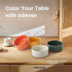 Odense Cereal & Soup Bowls (Set of 4) - Ceramic Bowls for Kitchen- For Cereal, Soup, Salad, Porridge - Modern & Minimal, Wide Round & Stackable - Microwave & Dishwasher Safe (Multi Color)