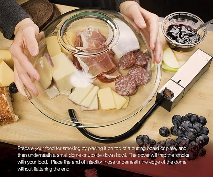 Cocktail Smoker Kit Holiday gift set - Indoor Drink & Food Infuser with Wood Chips | Old Fashioned Whiskey Bourbon Smoker Gift