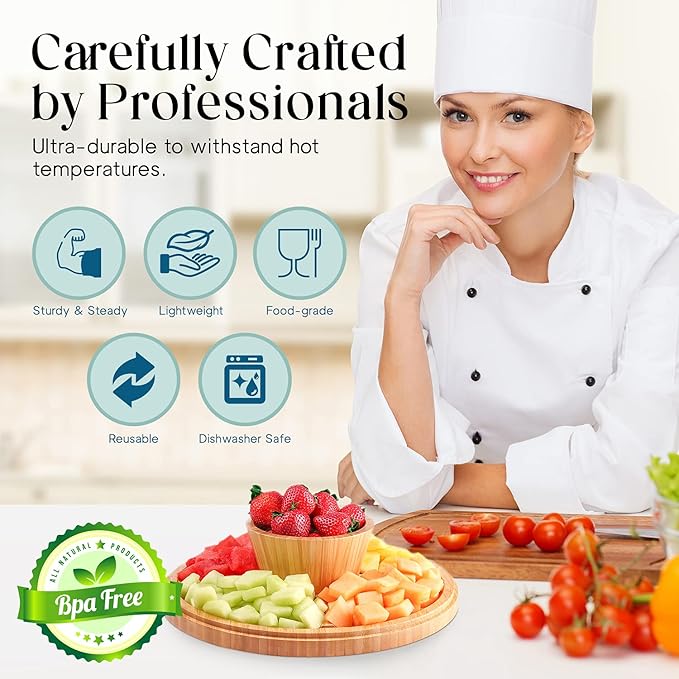 Homeries Bamboo Cake Stand with Lid, Cake Plate, (6 in 1) Multi-Functional Serving Platter, Large Cake Stand with Dome, Cake Display Stand with lid & Cake Dome - Use as Cake Holder, Cake Cover