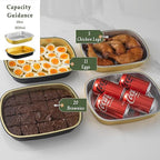 Oval Aluminum Foil Pans with Snap-On Lids (5 Pack) | 2X Thicker Heavy Duty Reusable Container 68oz for Take-Out (Black)