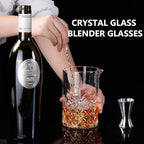2 Pack Crystal Cocktail Mixing Glasses, 24oz, Thick Weighted Bottom, Professional Bartender's Mixer Glass Stirring Glasses, Bar Tools