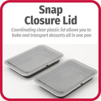 GoodCook Set of 2 Nonstick Steel 13" x 9" Cake Baking Pans with Covers, Gray