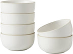S&Q'S CERAMICS Ceramic Small Bowls for Kitchen, Set of 6, 9 ounces Small Ceramic Bowls for Condiments, Dipping, Side Dishes (Glazed Matte Off-White)…