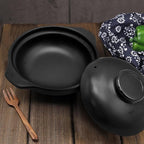 Ceramic Cooking Pot Clay Pots for Cooking with Lid Heat-resistant 20 oz Kitchen Clay Cooking Pot Cookware Casserole for Cooking Meat Soup Rice