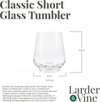 Larder & Vine Classic Short Glass Tumbler (4-Piece Set)