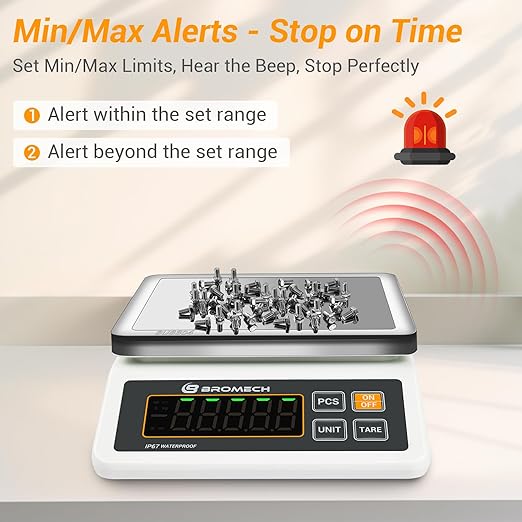 High Precision Scale IP67 Waterproof with Counting Function - 6lb, 0.001lb Digital Accurate Electronic Balance Scientific Scale - Ideal for Shipping, Mail - Weighs Gram, Pound, Kilogram