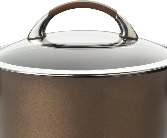 Circulon Symmetry Hard Anodized Nonstick Wok/Stir Fry Pan with Lid, 12", Chocolate